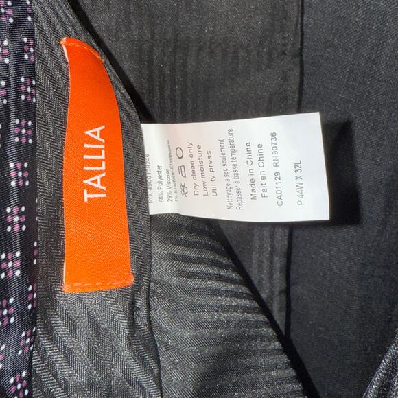 Tallia Men's Classic Fit Suit Separate Pant - Dark Grey 44x32 $135 - Picture 10 of 11